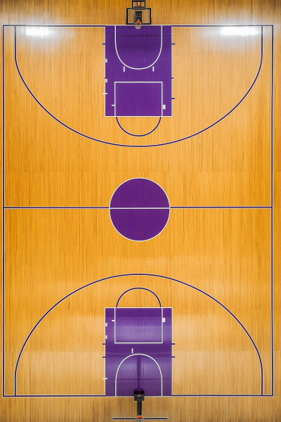 Aerial View of Basketball Court