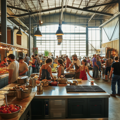 Self-Cook Restaurant Stand