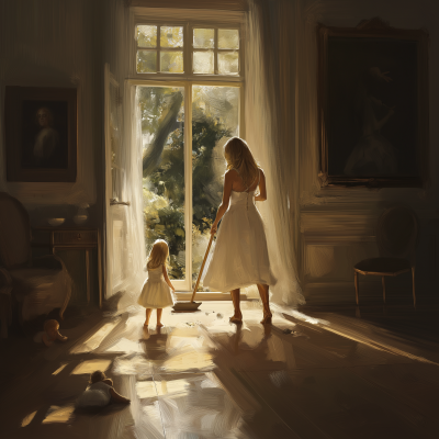 Serene Domestic Scene