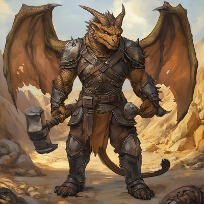 Draconian Dragonborn Character