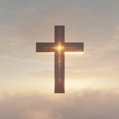 Serene Cross in the Sky