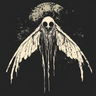 Mothman Distressed Graphic