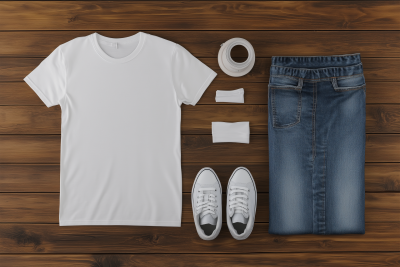 White Gildan T-Shirt Mockup