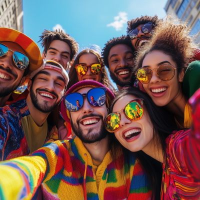 Diverse Friends Selfie