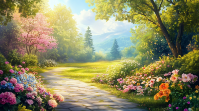 Vibrant Flower Scene