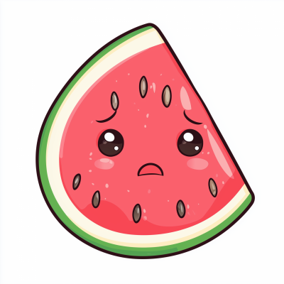 Kawaii Watermelon Clipart