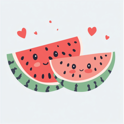 Kawaii Watermelon Slices