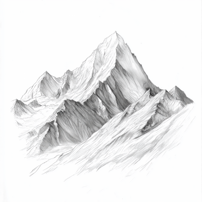 Sketch of Makalu Mountain