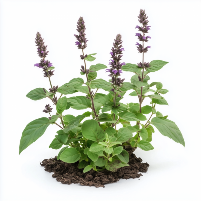 Patchouli Plant on White Background