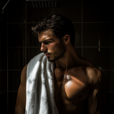 Man in Bathroom