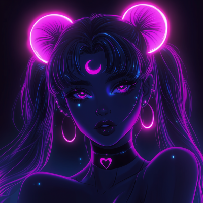 Black Neon Sailor Moon