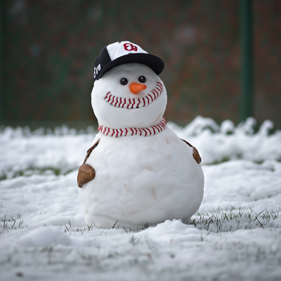 Baseball Snowman