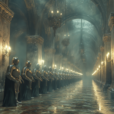 Armory Hall in a Magical Castle