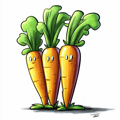 Vibrant Carrots Illustration