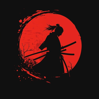 Samurai Silhouette Logo