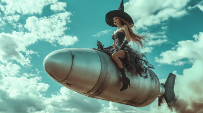 Witch Riding a Nuclear Bomb