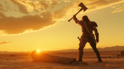 Apocalyptic Warrior with Axe