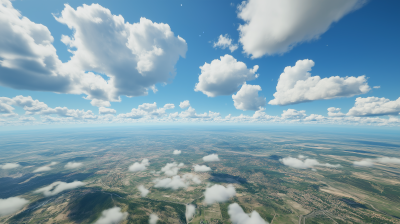 Aerial View of Blue Sky