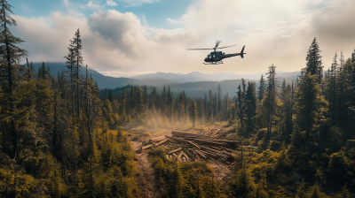 Aerial View of Logging Operation
