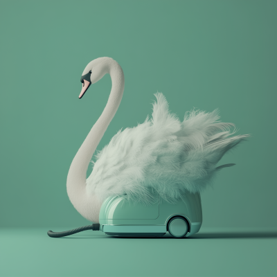 Surreal Swan Vacuum Cleaner