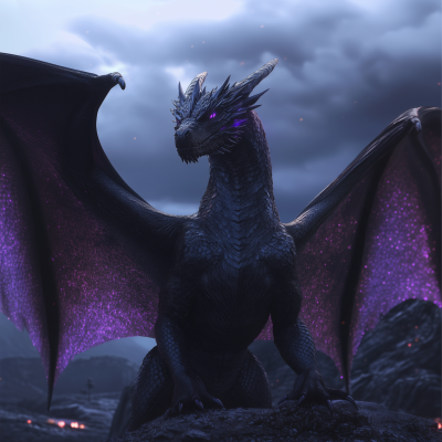 Majestic Black Dragon