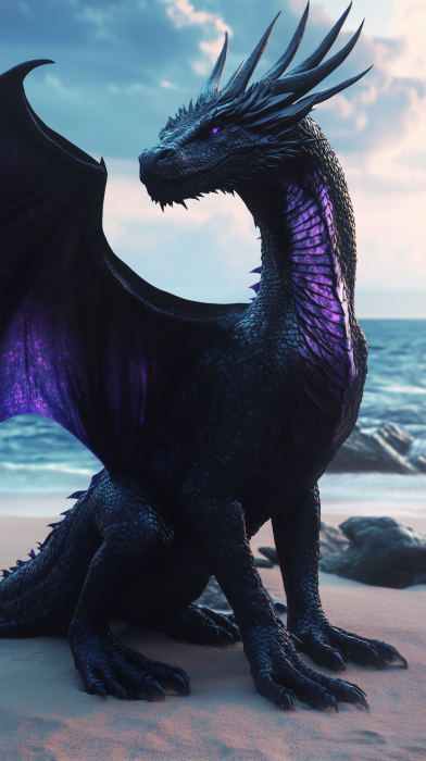 Majestic Black Dragon