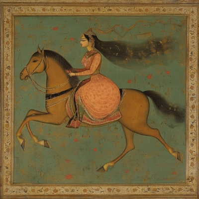Mughal Princess on Horseback