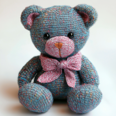 Cute Tweed Teddy Bear