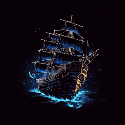 Abstract Ghost Ship Logo