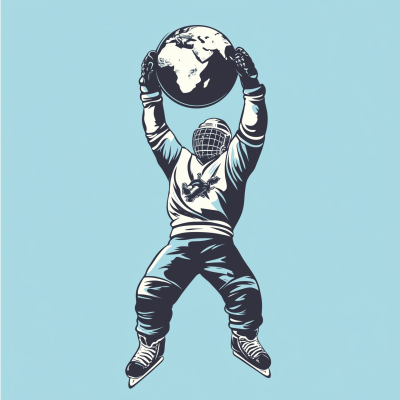 Hockey Player Logo
