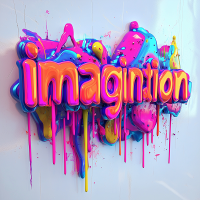 Imagination in Neon Graffiti
