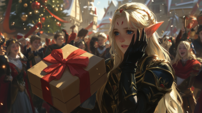 Elf Woman with Gift