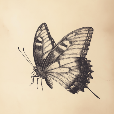 Hand Drawn Butterfly