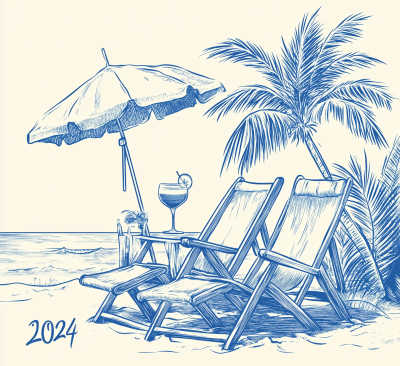 Beach Chairs and Cocktails Design