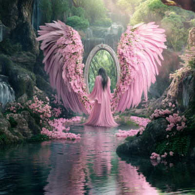 Enchanted Archangel in a Forest