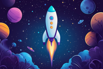 Cheerful Space Illustration