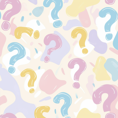 Pastel Question Marks Background