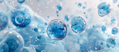 Blue Water Bubbles