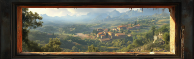Ancient Window View in Tuscany