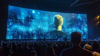 Giant Hologram Screen at Keynote Event