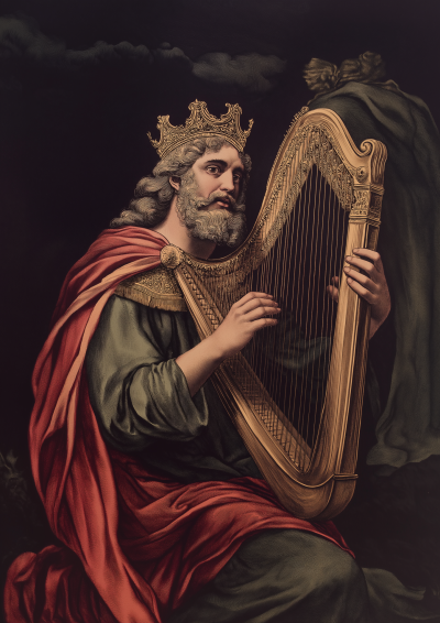 King David Playing the Harp