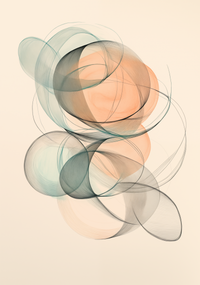 Intertwined Circles Line Drawing