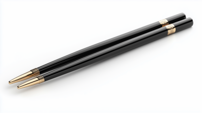 Black Chopsticks with Gold Ends