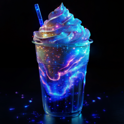 Cosmic Bioluminescent Latte