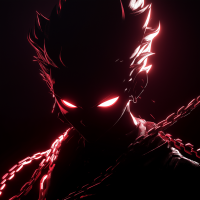 Aggressive Silhouette Character