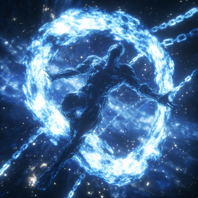 Blue Galaxy Silhouette