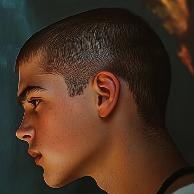 Young Man in Profile