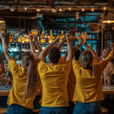 Friends in Yellow Tees