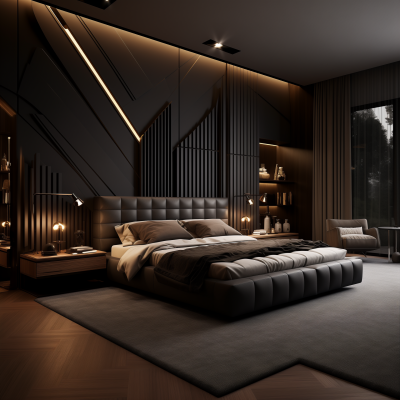 Dark Luxury Modern Bedroom