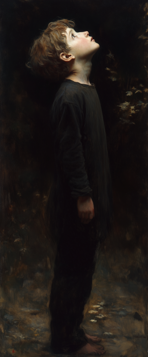 Bouguereauesque Boy in Darkness